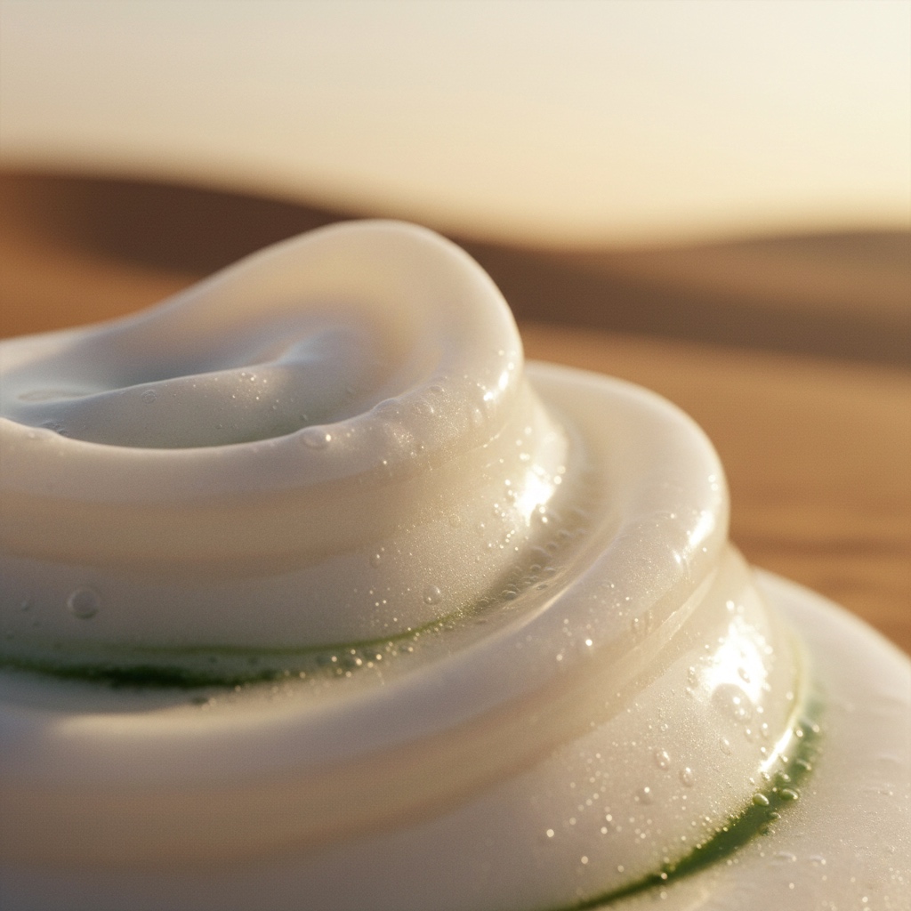 Pearlescent shampoo texture in hand